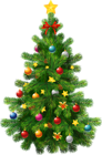 Large Transparent Deco Christmas Tree Clipart