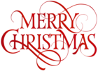 Merry Christmas Red Transparent PNG Clip Art