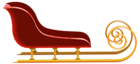 Red Sleigh PNG Clip Art Image