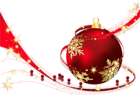 Red Transparent Christmas Ball PNG Clipart