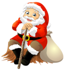 Santa with Bag PNG Clipart