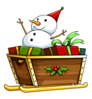 Transparent Christmas Deco Snowman PNG Clipart