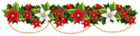 Transparent Christmas Mistletoe Garland with Pearls PNG Clipart