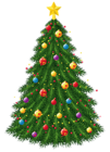 Transparent Christmas Tree with Ornaments PNG Picture