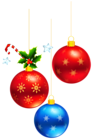 Transparent Deco Christmas Ornaments Clipart