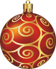 Transparent Large Red Christmas Ball