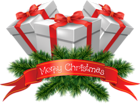 Transparent Merry Christmas Presents Clipart