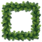 Transparent Pine Border Frame PNG Clip Art Image