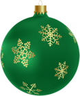 Xmas Ball Green PNG Clip Art Image