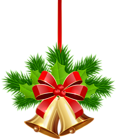 Xmas Golden Bells PNG Clip Art Image