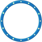 Blue Round Border Frame PNG Clip Art Image