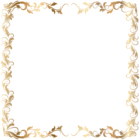 Border Deco Frame Gold Transparent PNG Image