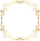 Deco Golden Border Frame PNG Clip Art