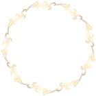 Floral Gold Round Border PNG Transparent Clip Art Image