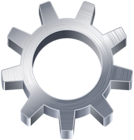 Gear Silver Transparent PNG Clip Art Image