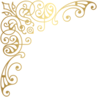 Gold Corner Decorative Transparent PNG Clip Art