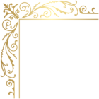 Gold Deco Corner PNG Clip Art Image