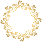 Gold Deco Round Border PNG Transparent Clip Art