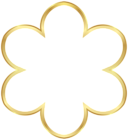 Gold Flower Frame PNG Transparent Clipart