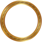 Gold Frame Border Round PNG Clip Art Image