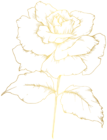 Gold Rose Contour Clipart Image