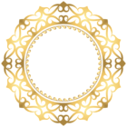 Gold Round Border Frame Clip Art Image