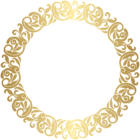 Gold Round Border Frame PNG Clip Art