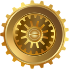 Gold Steampunk Gear PNG Clip Art Image