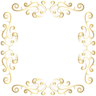 Golden Border Deco Frame PNG Clip Art Image