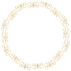 Golden Border Frame Round PNG Clip Art Image