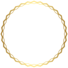 Golden Round Border PNG Transparent Clipart