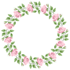 Pink Rose Border Frame Transparent PNG Clip Art