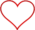 Red Heart Border Frame Transparent PNG Clip Art