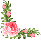 Rose Corner Decoration PNG Clip Art