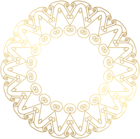 Round Golden Border Frame Deco PNG Clip Art