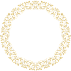 Round Golden Border Frame PNG Clip Art