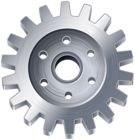 Silver Gear Transparent PNG Clip Art Image