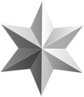 Silver Star Transparent PNG Clip Art Image