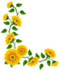 Sunflower Border Decoration PNG Clipart Image