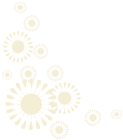 Transparent Cream Flowers Decor Clip Art