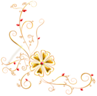 Transparent Floral Deco Ornament Picture