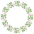 White Rose Border Frame Transparent PNG Clip Art