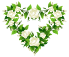 White Roses Heart Decor PNG Clipart Picture