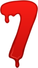 Bloody Number Seven PNG Clip Art Image