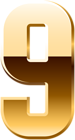 Gold Number Nine PNG Clip Art.png