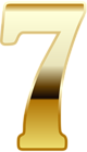 Gold Number Seven PNG Image