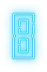 Neon Number Eight Transparent Clip Art Image