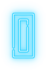 Neon Number Zero Transparent Clip Art Image