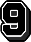 Nine Black Number PNG Clipart