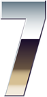 Number Seven Silver Transparent PNG Image